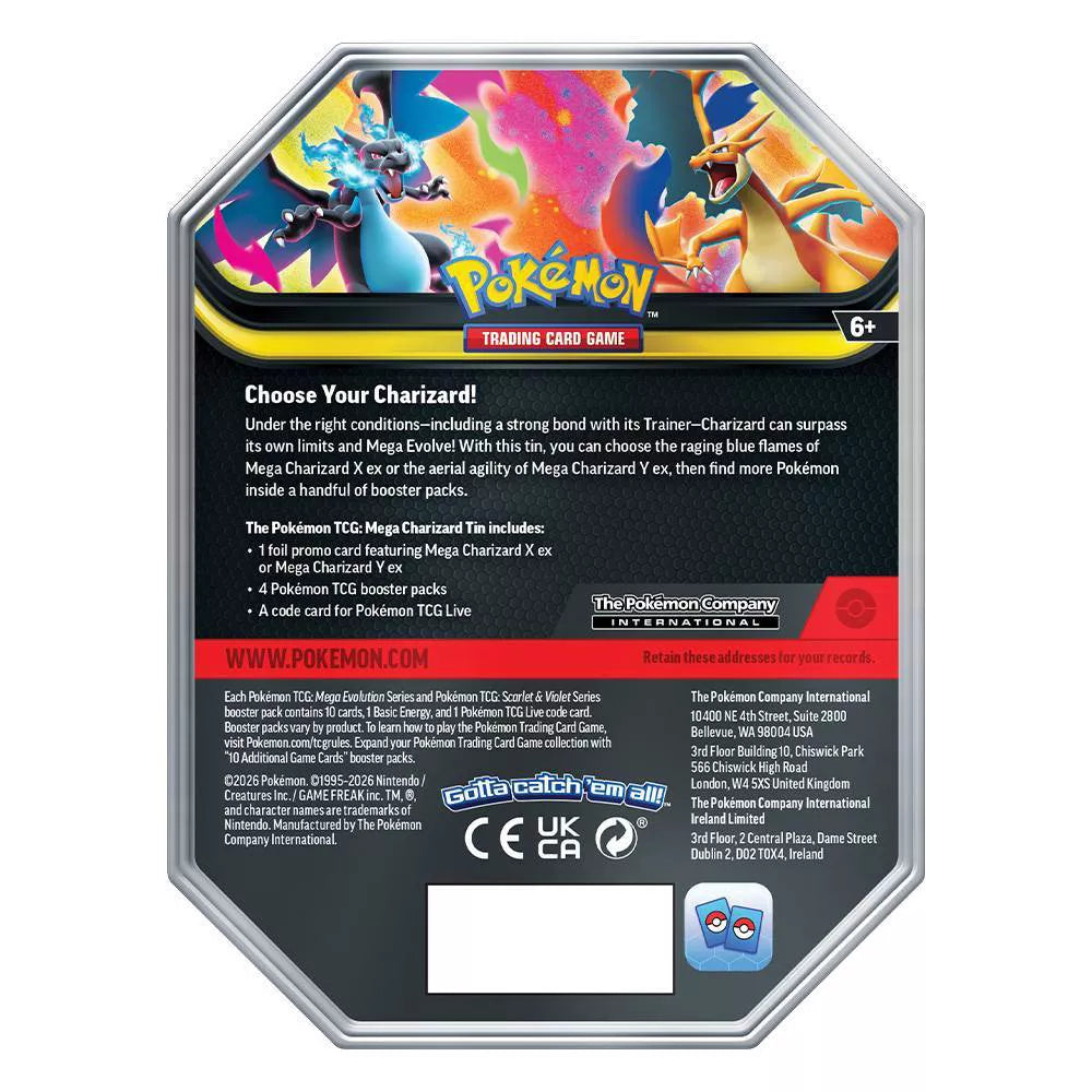 Pokémon Trading Card Game: Mega Charizard X Tin