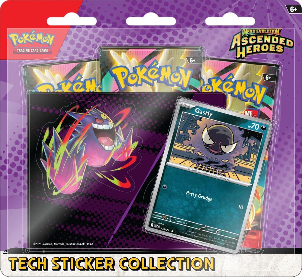 Pokémon Trading Card Game: Ascended Heroes Tech Sticker Collection - Gastly