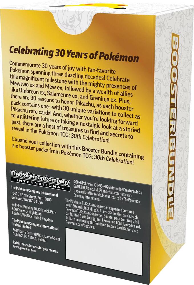 Pokémon Trading Card Game: 30th Celebration Booster Bundle