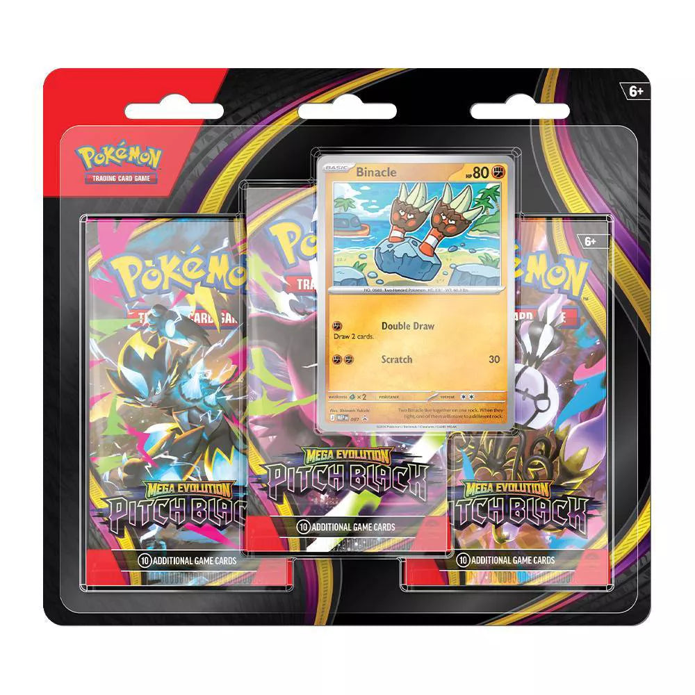 Pokémon Trading Card Game: Mega Evolution Pitch Black Three Booster Blister