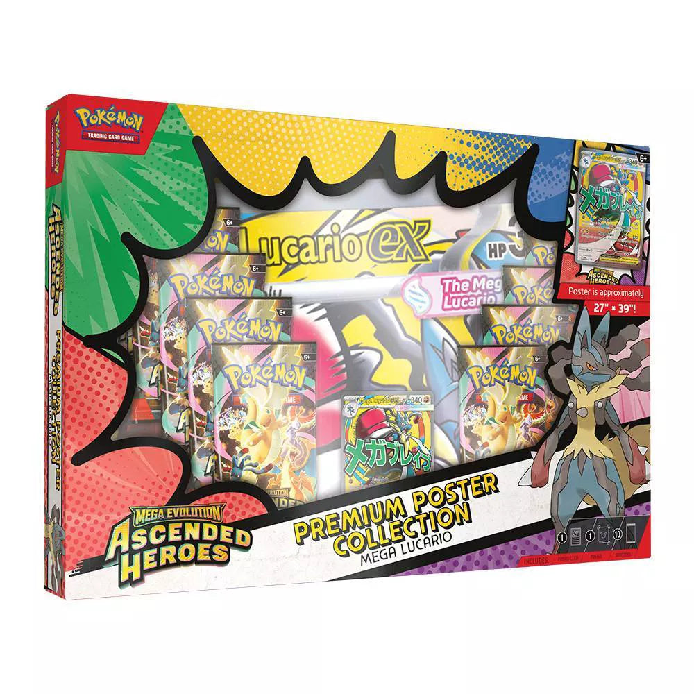 Pokémon Trading Card Game: Mega Evolution Ascended Heroes Premium Poster Collection Mega Lucario
