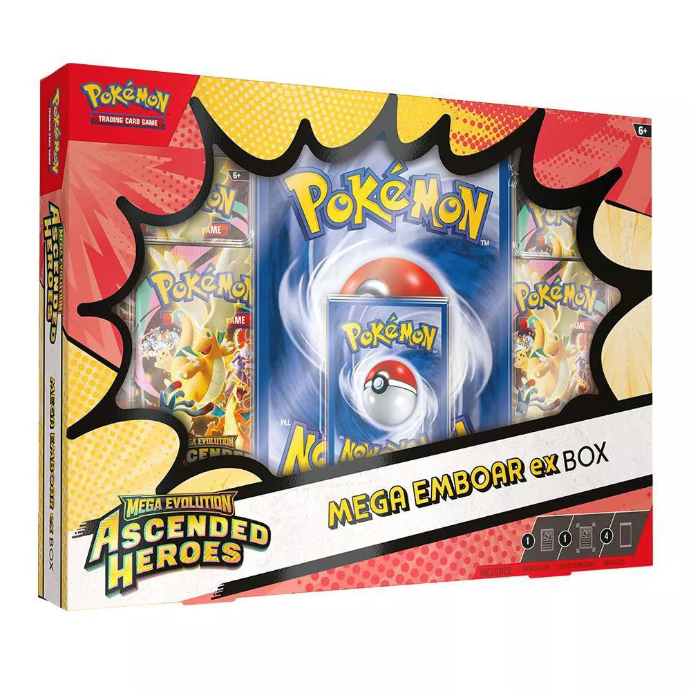 Pokémon Trading Card Game: Mega Evolution Ascended Heroes Mega Emboar ex Box